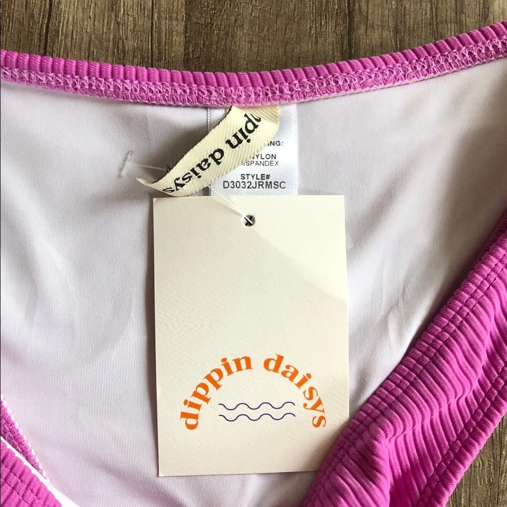 Dippin Daisy’s Nocturnal Ribbed Swim Bottom Vivid Violet XS NEW